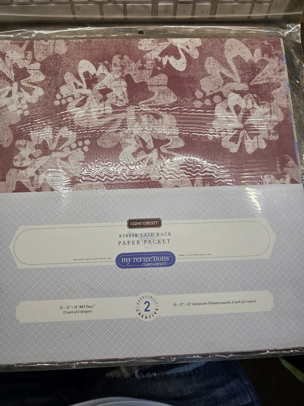 Close To My Heart Laid Back Paper Packet - Pink Floral